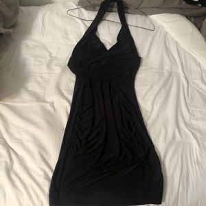 NEVER WORN. Black halter top mini dress. Size US 4
